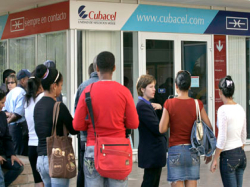 First cell sales in Cuba